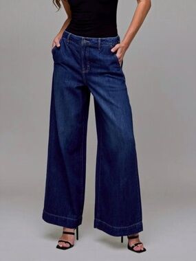 Hidden Jeans Nori Dark Wash High Rise Super Wide Leg